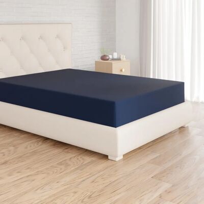 Drap-housse Amazon Basics - 160x200cm, Bleu marine, Microfibre Drap-housse Amazon Basics - 160x200cm, Bleu marine, Microfibre