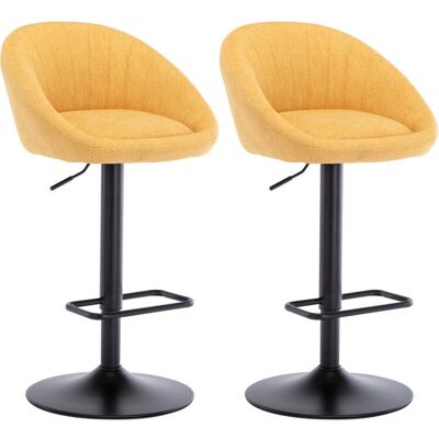 WAHSON - Bar Stool - Yellow - Fabric - Bar stools WAHSON - Bar Stool - Yellow - Fabric - Bar stools
