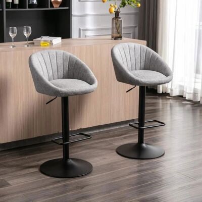 WAHSON - Bar Stools - Gray - 2-Pack - Bar stools WAHSON - Bar Stools - Gray - 2-Pack - Bar stools
