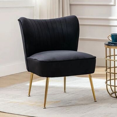 WAHSON - Wingback Armchair - Velvet - Gold Legs WAHSON - Wingback Armchair - Velvet - Gold Legs