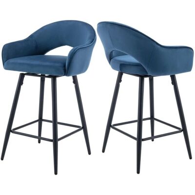 WAHSON - Bar Stool - Velvet Upholstery - Bar Stool Set WAHSON - Bar Stool - Velvet Upholstery - Bar Stool Set