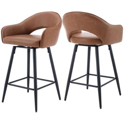 Wahson - Leather Bar Stool - Marrón - 92 cm - Bar Stool Wahson - Leather Bar Stool - Marrón - 92 cm - Bar Stool