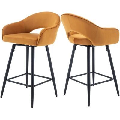WAHSON Taburete de Bar Terciopelo 92cm 360° giro WAHSON Taburete de Bar Terciopelo 92cm 360° giro