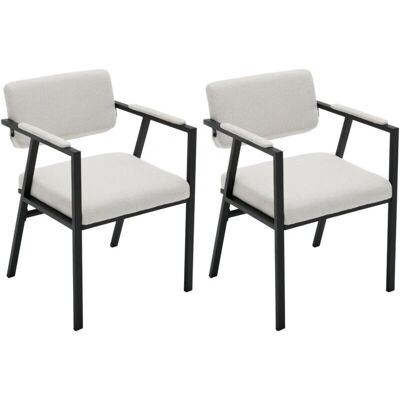 WAHSON - Dining Chair Set - Linen Fabric - Metal Frame - Dining Chair WAHSON - Dining Chair Set - Linen Fabric - Metal Frame - Dining Chair