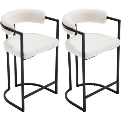 WAHSON - Bar Stool Set 2 - Cuero Sintético - Patas de Metal - Bar Stool WAHSON - Bar Stool Set 2 - Cuero Sintético - Patas de Metal - Bar Stool