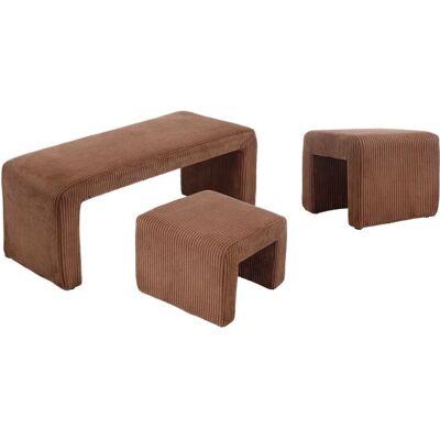 Wahson - Banco Moderno - Tela - 2 Reposapiés - Bench Wahson - Banco Moderno - Tela - 2 Reposapiés - Bench