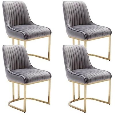 WAHSON - OfficeChair - Velvet - Gold Metal - Chair WAHSON - OfficeChair - Velvet - Gold Metal - Chair