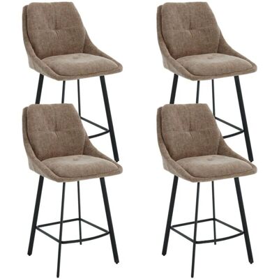 WAHSON - Bar Stool - Chenille - 4 Patas - Bar Stool WAHSON - Bar Stool - Chenille - 4 Patas - Bar Stool