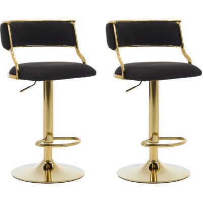 WAHSON - Bar stools - Velvet - Gold legs - Set WAHSON - Bar stools - Velvet - Gold legs - Set