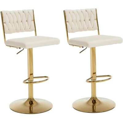 Wahson - BarStools - velvet - gold finish - Bar stools Wahson - BarStools - velvet - gold finish - Bar stools