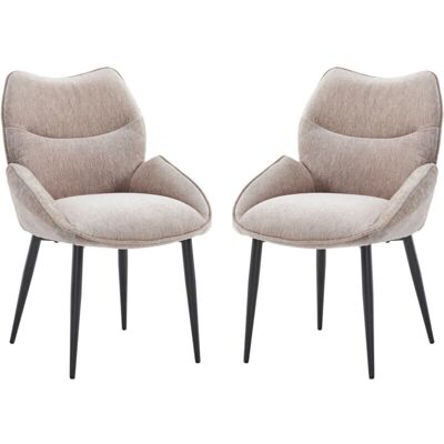 Wahson - DiningChairsSet - Chenille Upholstery - Black Metal Legs - Chair Wahson - DiningChairsSet - Chenille Upholstery - Black Metal Legs - Chair