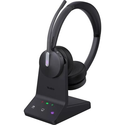 Yealink WH64 Casque sans fil - Annulation de bruit, Portée 606 pi, 32H conversation - Publicité Yealink WH64 Casque sans fil - Annulation de bruit, Portée 606 pi, 32H conversation - Publicité
