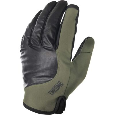 Gants de cyclisme poids moyen Chrome Industries - Olive - Noir - L - Gants de cyclisme - Publicité Gants de cyclisme poids moyen Chrome Industries - Olive - Noir - L - Gants de cyclisme - Publicité