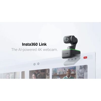Insta360 Link Webcams 4K - Ultra HD 2160p - Preto & Verde Insta360 Link Webcams 4K - Ultra HD 2160p - Preto & Verde