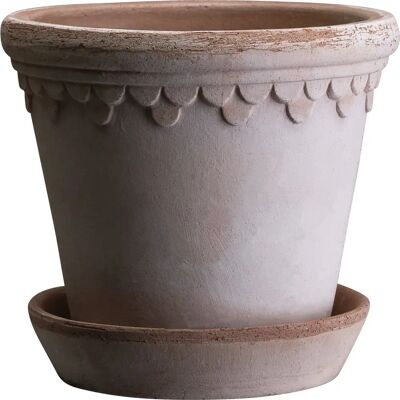 Bergs Potter Københavner 21 cm rosa blomsterpotte med underlag Bergs Potter Københavner 21 cm rosa blomsterpotte med underlag
