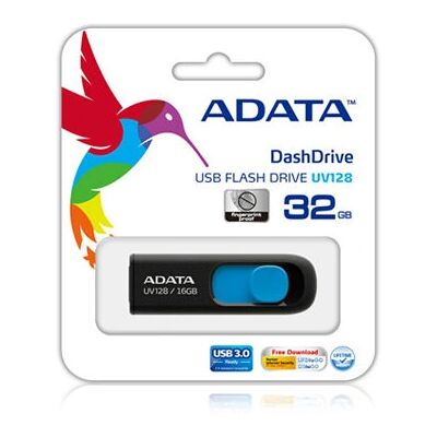 ADATA - UV128 - 128GB - Fekete-Kék - USB-Flashdrive ADATA - UV128 - 128GB - Fekete-Kék - USB-Flashdrive