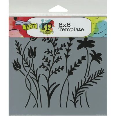 The Crafters Workshop 6x6 Stencil Wildflowers - Stencil The Crafters Workshop 6x6 Stencil Wildflowers - Stencil