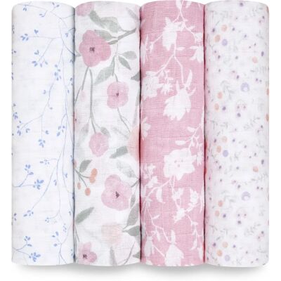 aden + anais ASWC40007 120 x 120 cm Rising Star Pack de 4 Swaddle - Publicité aden + anais ASWC40007 120 x 120 cm Rising Star Pack de 4 Swaddle - Publicité