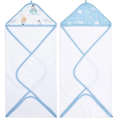 aden + anais Blaue Kapuzenhandtuch - Hooded Towel aden + anais Blaue Kapuzenhandtuch - Hooded Towel