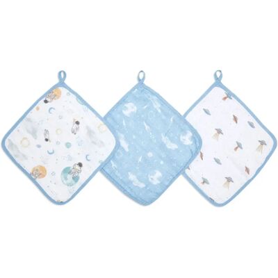 aden + anais - EWCC30011B - Space Explorers - Washcloth - Publicité aden + anais - EWCC30011B - Space Explorers - Washcloth - Publicité