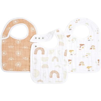 aden + anais Baumwoll-Musselin Baby Lätzchen - 3er Pack aden + anais Baumwoll-Musselin Baby Lätzchen - 3er Pack