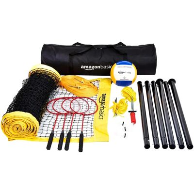 Amazon Basics Volleyball Badminton-Set - Sports Set Amazon Basics Volleyball Badminton-Set - Sports Set
