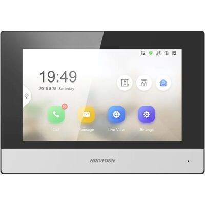 Hikvision DS-KH6320-WTE1 Video-Gegensprechanlage - 7" Schwarz, Silber Hikvision DS-KH6320-WTE1 Video-Gegensprechanlage - 7" Schwarz, Silber