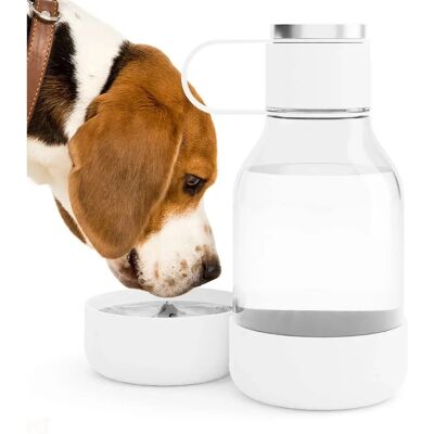 Bouteille d'eau Asobu avec bol pour chien - 1,5L - Blanc - Publicité Bouteille d'eau Asobu avec bol pour chien - 1,5L - Blanc - Publicité