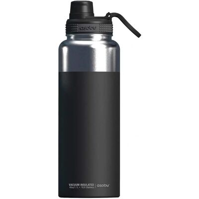 Asobu Mighty Alpine Flasche - isolierte Edelstahl Outdoorflasche 1,2L Schwarz Asobu Mighty Alpine Flasche - isolierte Edelstahl Outdoorflasche 1,2L Schwarz