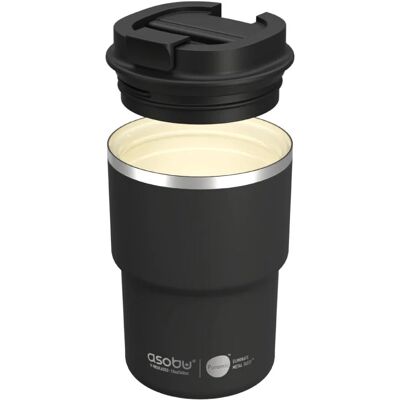 Asobu Black Vacuum Insulated Mug - Thermal Mug Asobu Black Vacuum Insulated Mug - Thermal Mug