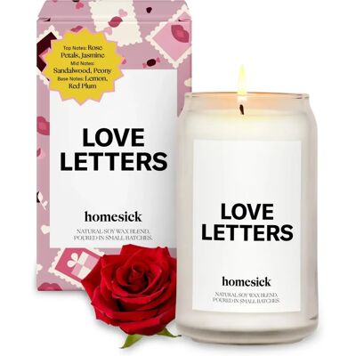 homesick Love Letters - Candela di soia - Fragranza Accogliente homesick Love Letters - Candela di soia - Fragranza Accogliente