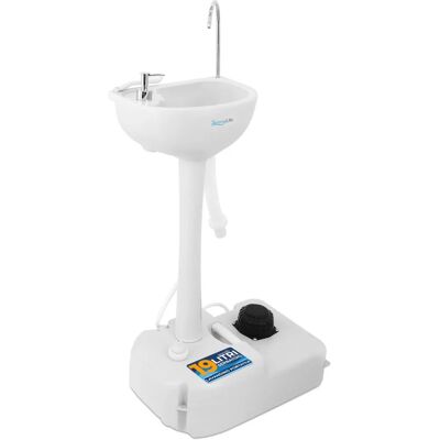 SereneLife SLCASN18 Portable Outdoor Wash Station - 19L Tank, White SereneLife SLCASN18 Portable Outdoor Wash Station - 19L Tank, White