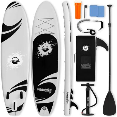 SereneLife SLSUPB08 Free Flow Paddleboard SUP - Stand-Up Paddle - Incl accessoires - 11ft - Max. 125kg - Wit - Paddleboard SereneLife SLSUPB08 Free Flow Paddleboard SUP - Stand-Up Paddle - Incl accessoires - 11ft - Max. 125kg - Wit - Paddleboard