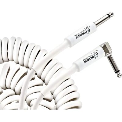 Cable de instrumento en espiral Ortega ORCCI-30WH - Blanco Cable de instrumento en espiral Ortega ORCCI-30WH - Blanco