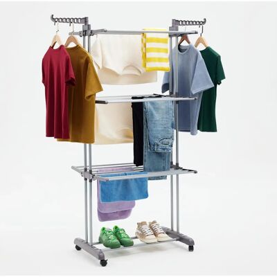 Amazon Basics Clothes Drying Rack - Vertical, 6 Wings - Gray - Drying Rack Amazon Basics Clothes Drying Rack - Vertical, 6 Wings - Gray - Drying Rack