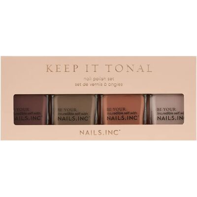 Nails Inc Keep It Tonal Nail Polish Quad Gift Set - Nail Polish Set Nails Inc Keep It Tonal Nail Polish Quad Gift Set - Nail Polish Set
