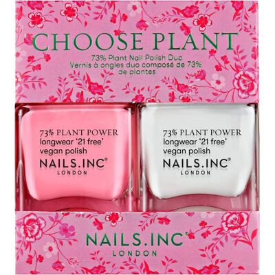 Nails Inc Choose Plant Nail Polish Duo Gift Set - Nail Polish, Vegan, Natural Nails Inc Choose Plant Nail Polish Duo Gift Set - Nail Polish, Vegan, Natural