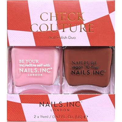 Nails Inc. Check Couture Smalti - Set di 2, Vegani, a Lunga Durata Nails Inc. Check Couture Smalti - Set di 2, Vegani, a Lunga Durata