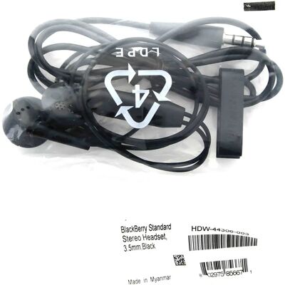 BlackBerry Modèle BT-HDW44306001 - Casque, Noir, Intra-auriculaire stéréo, jack 3,5 mm - Publicité BlackBerry Modèle BT-HDW44306001 - Casque, Noir, Intra-auriculaire stéréo, jack 3,5 mm - Publicité