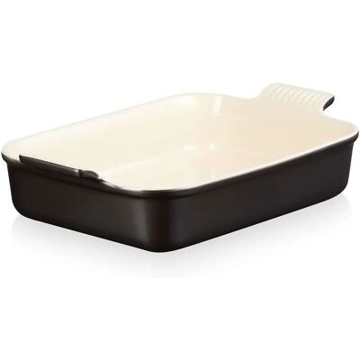 Le Creuset Black 32cm Rectangular Oven Dish - Heritage Stoneware Le Creuset Black 32cm Rectangular Oven Dish - Heritage Stoneware