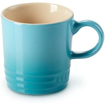 Le Creuset Steinzeug Espresso Tasse - Blau Caribbian, 100 ml Le Creuset Steinzeug Espresso Tasse - Blau Caribbian, 100 ml