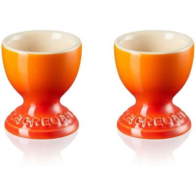 Le Creuset Eierbecher Set - Langlebige, Lebendige Orange Eierbecher Le Creuset Eierbecher Set - Langlebige, Lebendige Orange Eierbecher