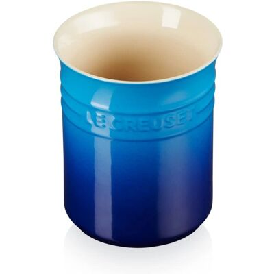 Le Creuset Azure Steingut Kleiner Küchenutensilienbehälter Le Creuset Azure Steingut Kleiner Küchenutensilienbehälter
