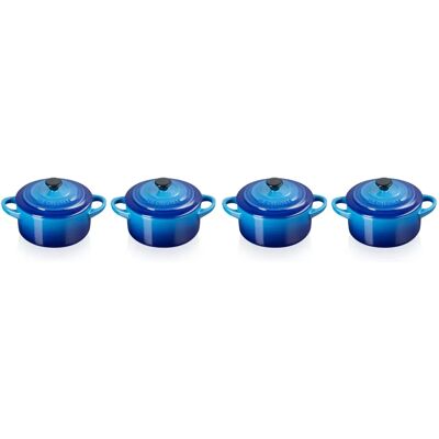 Le Creuset Azure Mini-Cocotte Set - Keramik 4-tlg - 0.25L Le Creuset Azure Mini-Cocotte Set - Keramik 4-tlg - 0.25L