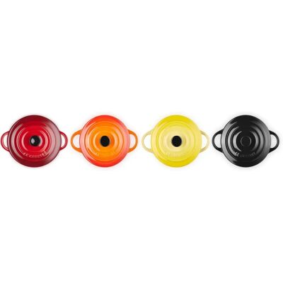 Le Creuset - Set 4 Mini Cocotte - Glasierte Keramik - 250 ml Le Creuset - Set 4 Mini Cocotte - Glasierte Keramik - 250 ml