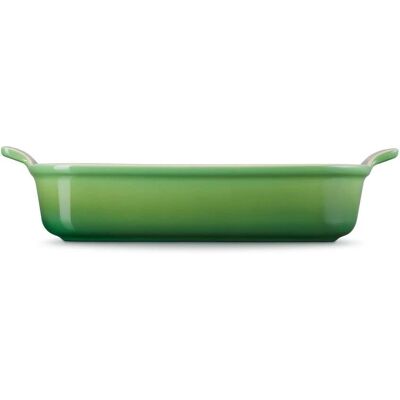 Le Creuset Bamboo Green 32cm Rectangular Deep Dish - Oven Type Le Creuset Bamboo Green 32cm Rectangular Deep Dish - Oven Type