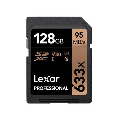 Carte SDXC Lexar Professional 633x 128 GB Noire Carte SDXC Lexar Professional 633x 128 GB Noire