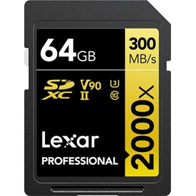 Lexar 2000x 64 GB SDHC UHS-II Class 10 - Memory Card Lexar 2000x 64 GB SDHC UHS-II Class 10 - Memory Card