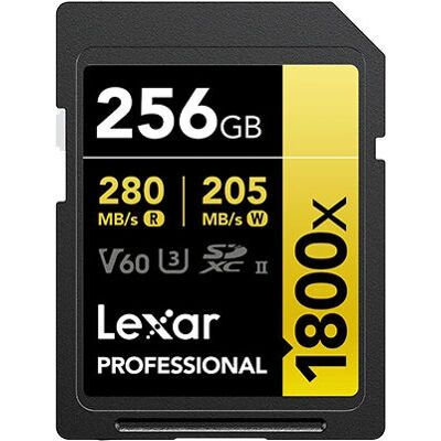 Lexar - Professional 1800x 256GB SDXC UHS-II Class 10 - Publicité Lexar - Professional 1800x 256GB SDXC UHS-II Class 10 - Publicité