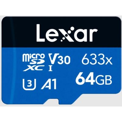 Tarjeta microSDXC de alto rendimiento Lexar 64GB - Tarjeta de memoria Tarjeta microSDXC de alto rendimiento Lexar 64GB - Tarjeta de memoria
